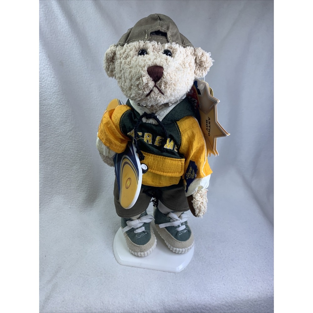 Brass Button Sports Bears Astro Boy Plush OS‎ Green Yellow Skateboarder